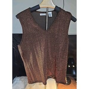 Laura Ashley~ Copper Metallic~ Tank Top ~Womens Size M~ VGC‎